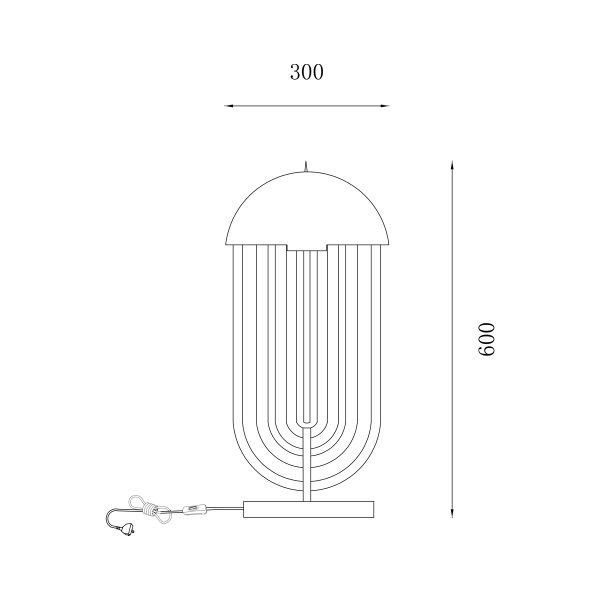 Stolna lampa Uma MSL-48032-02T crna