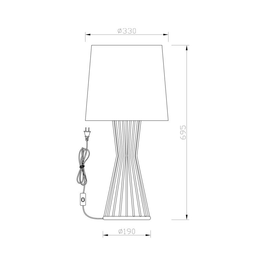 Stolna lampa Giselle MSL 32703-01T crna