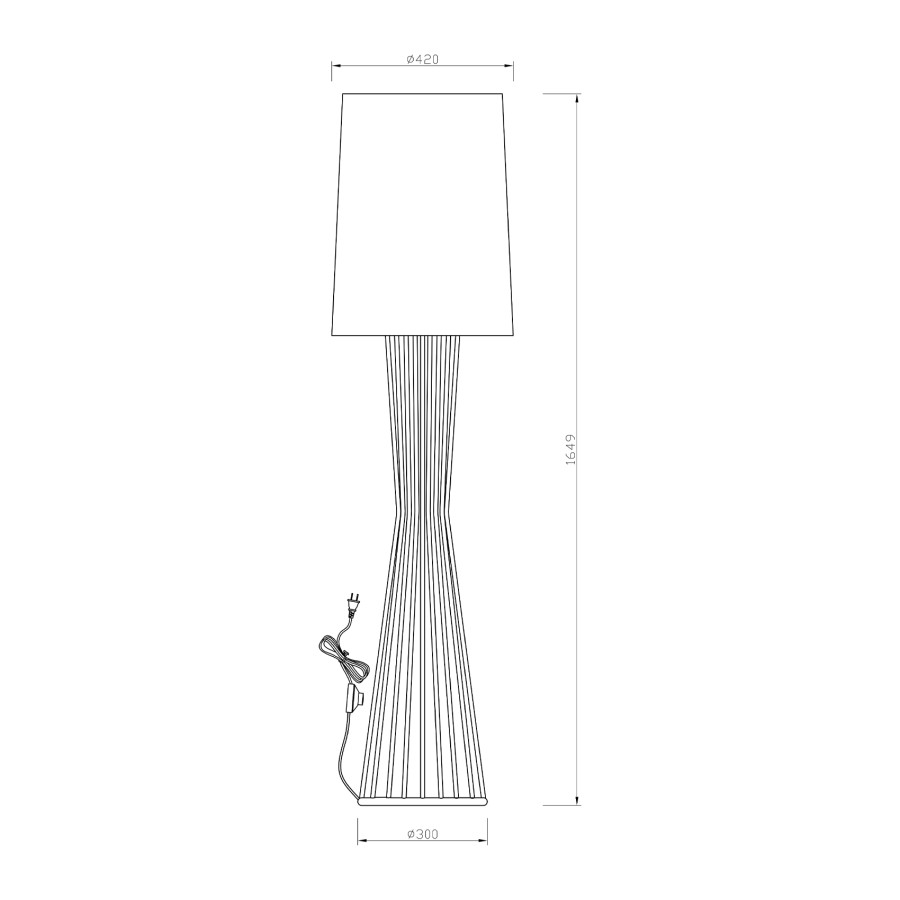 Podna lampa Giselle MSL 33704-01F bijela