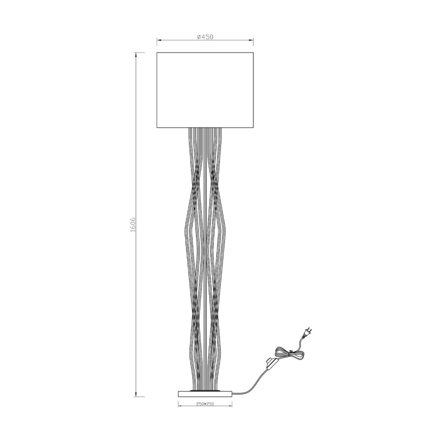 Podna lampa Bastia MSL-34707-01F bijela