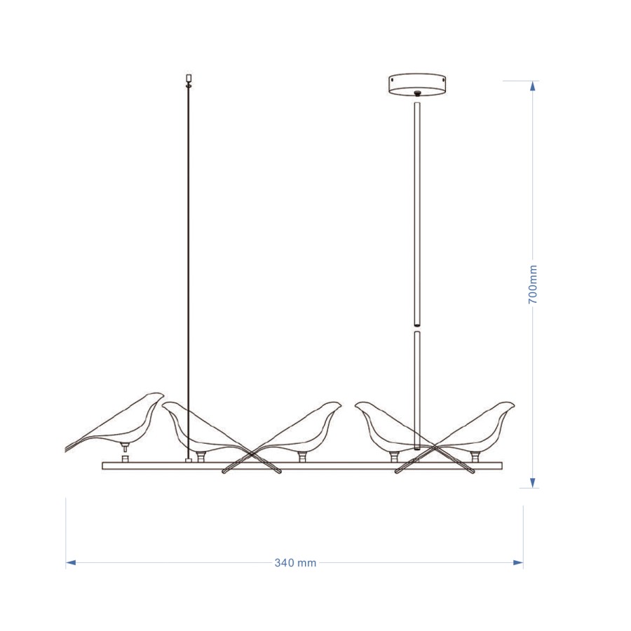 Visilica LED Bird MSL-3403-05L