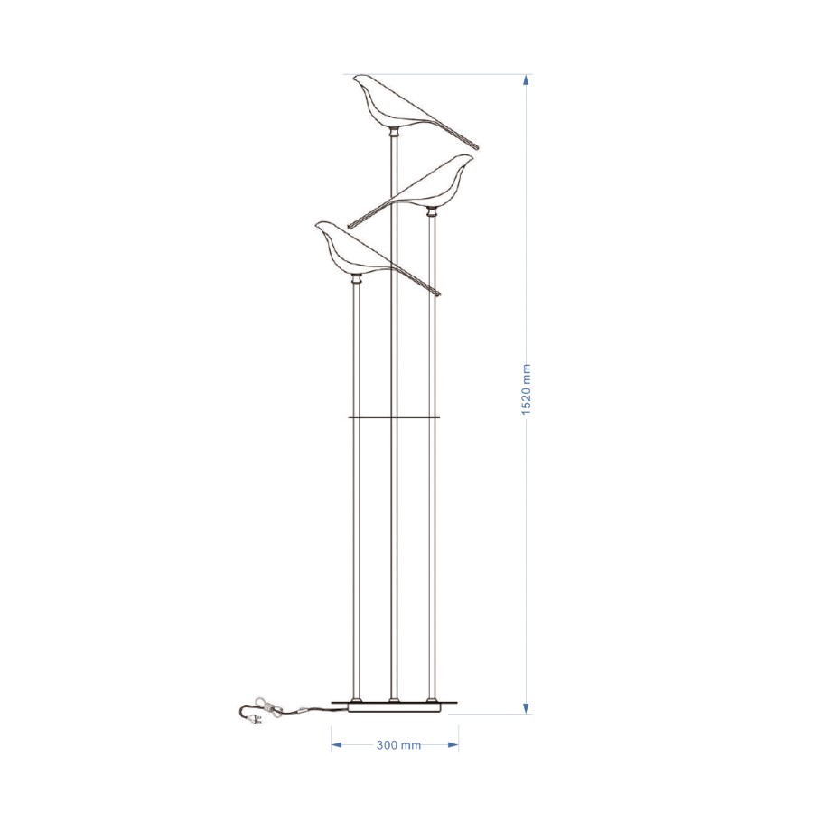 Podna lampa LED Bird MSL-3406-01F