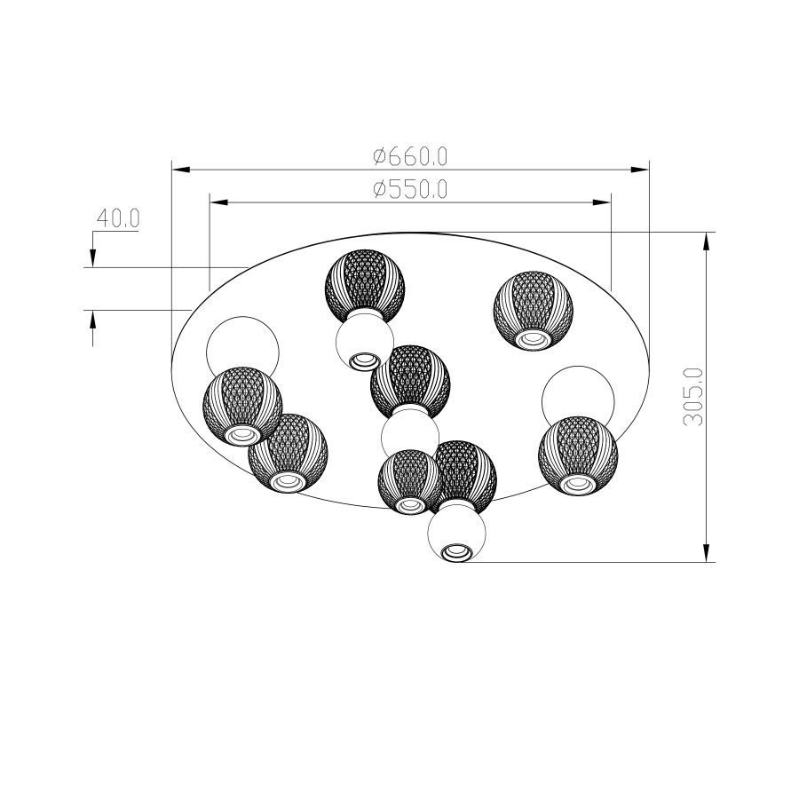 Luster LED Bellaria MSL-171322-7A 40W