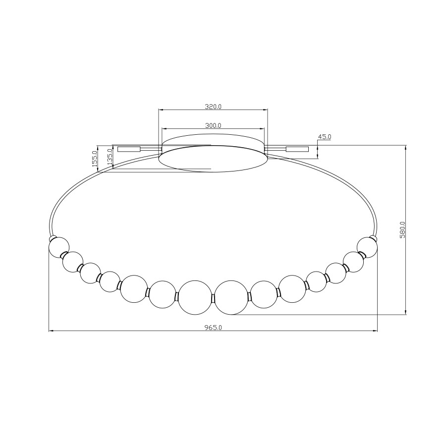 Luster LED Biser MSL-199103-1C 42W