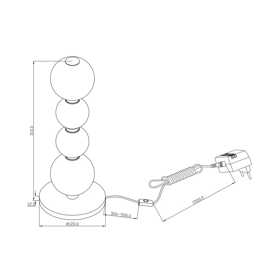 Stolna lampa LED Biser MSL-199105-1T