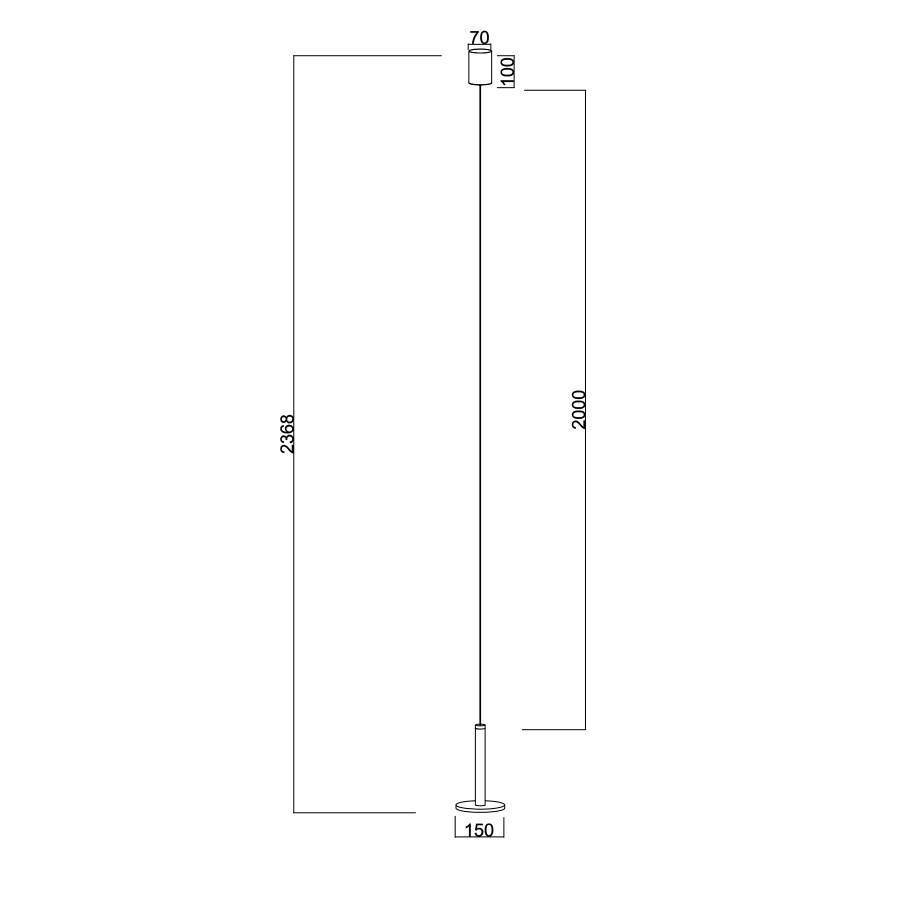 Visilica LED Talisman MSL-1703302-1P crna