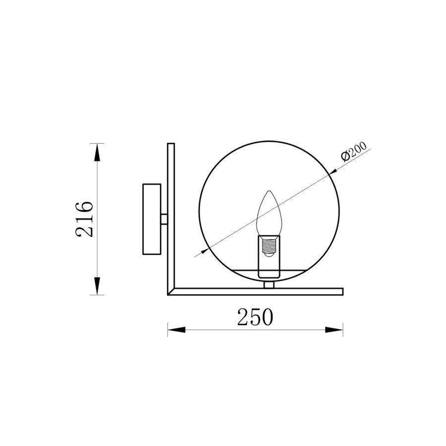 Zidna Lampa Sigma MSL-200227-W crna