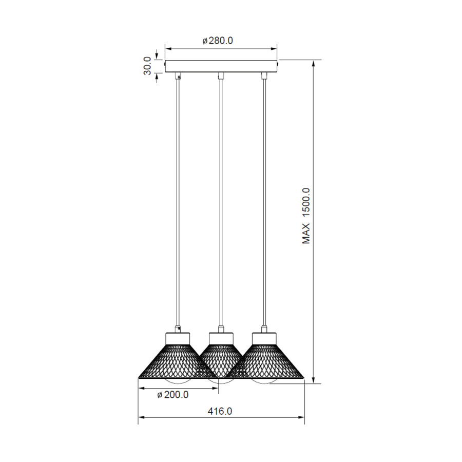 Skica Visilica Lennox ML-230802-3P