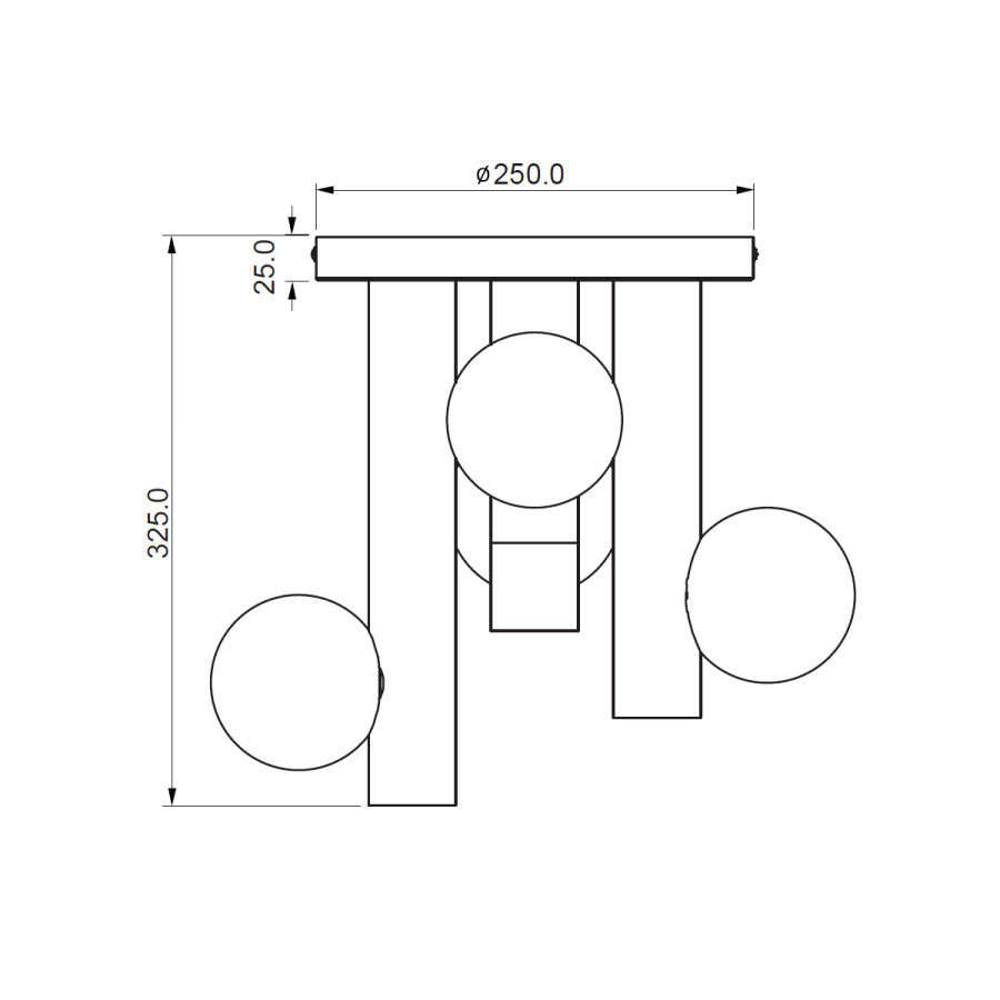 Skica Luster Omaha ML-2304306-3C