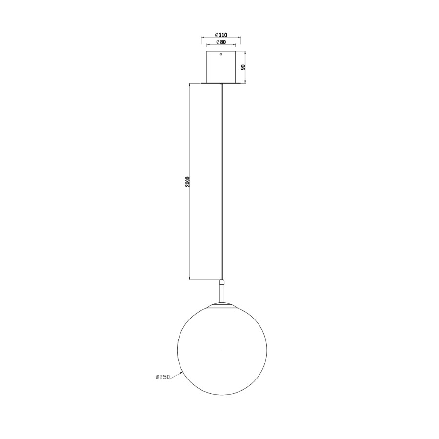 Skica Visilica LED Mendes ML-15290-1P