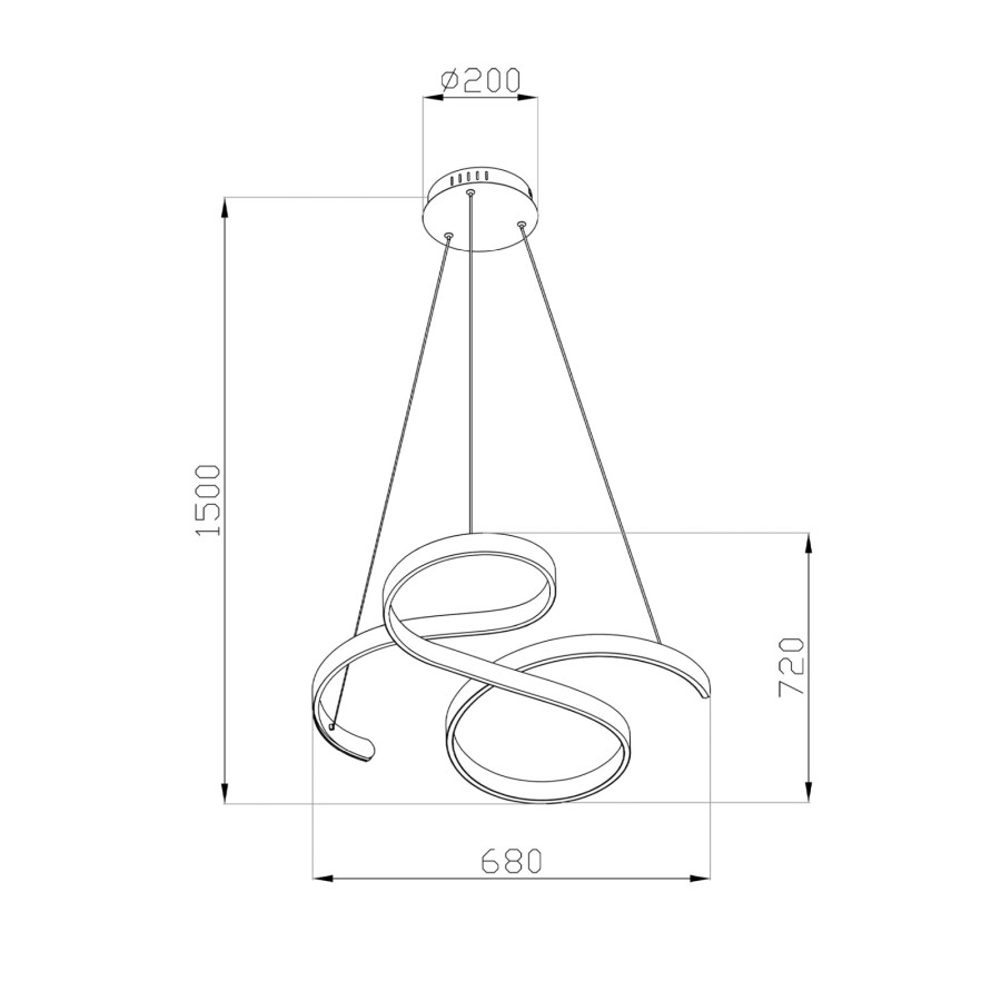 Skica Visilica LED Biglia ML-0903P01 52W bijela dimabilna