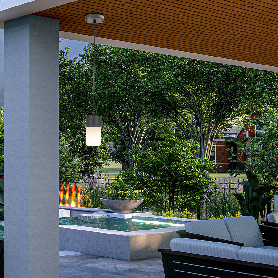 Vrtna lampa viseca Solis ML-0614-1P Opal