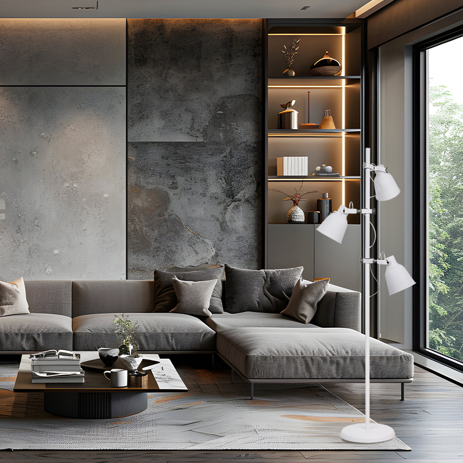 Podna lampa Lennon bijela