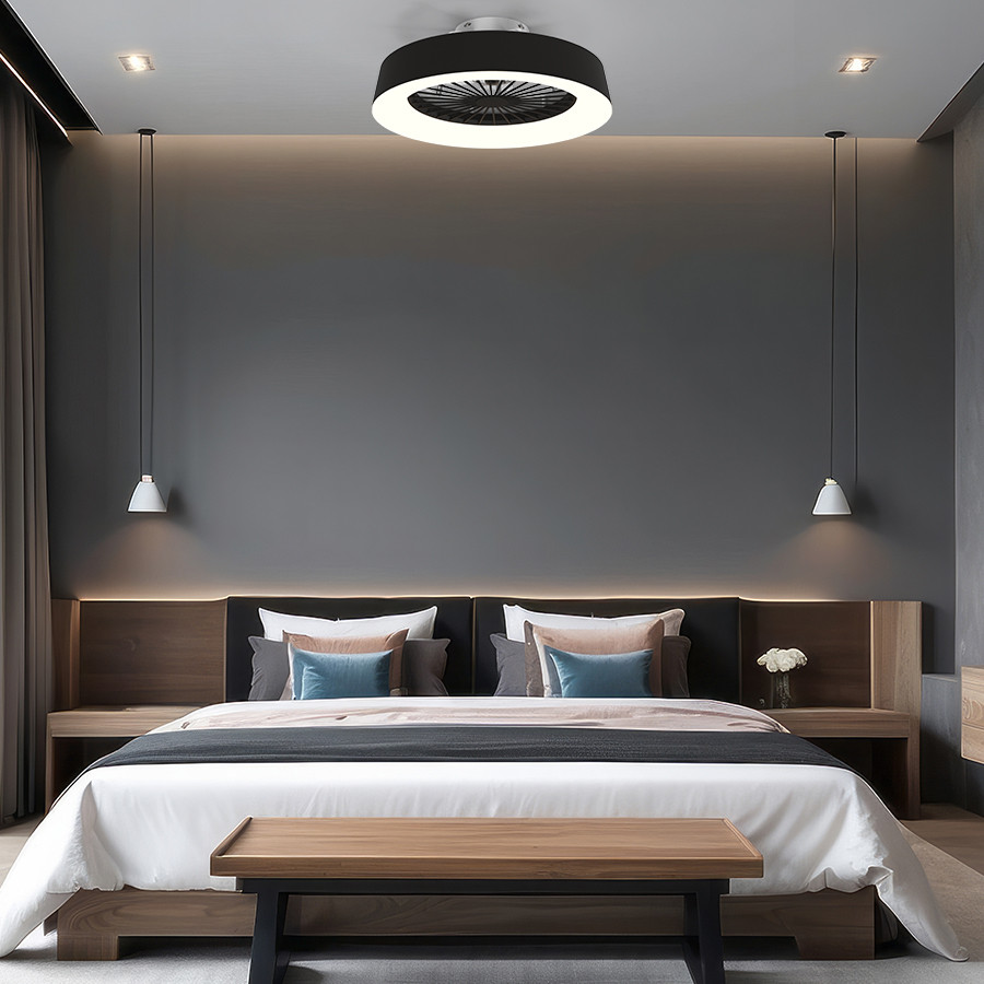 Plafonjera LED sa ventilatorom Detroit ML-08030C01-30W Crna