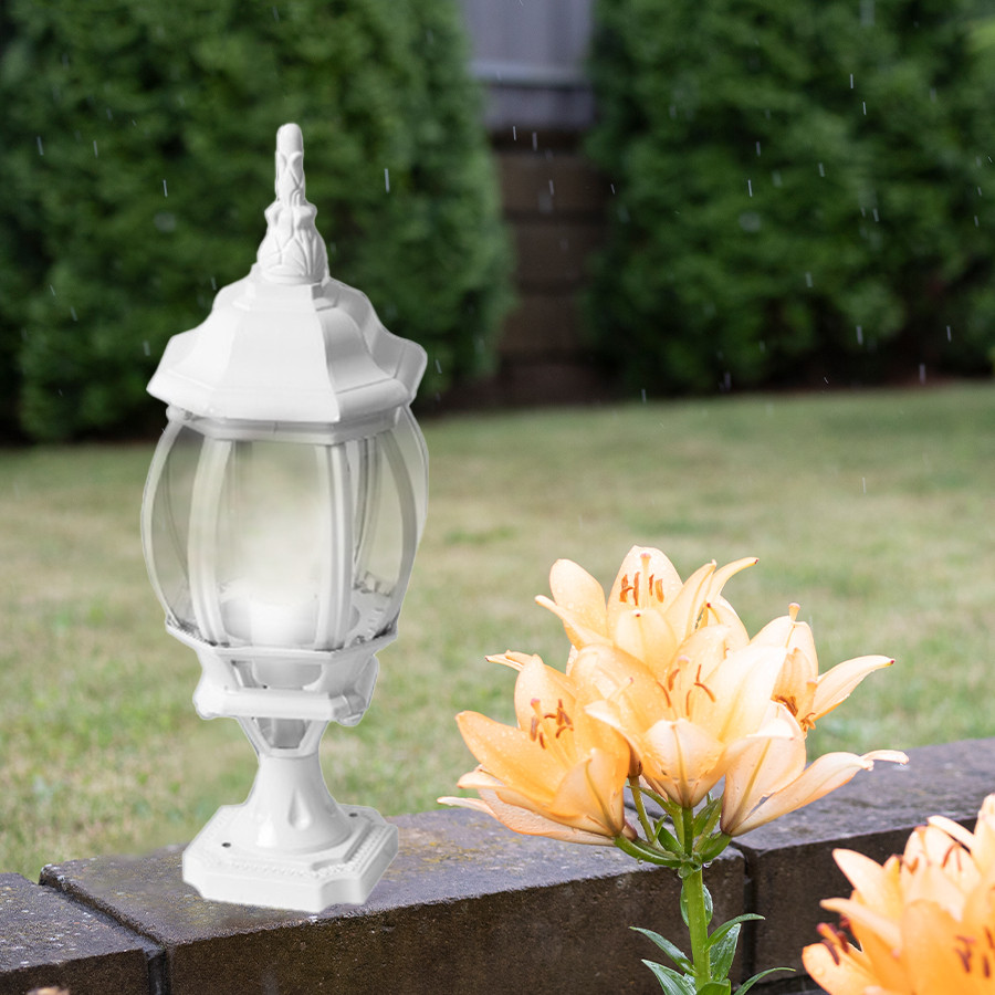 Vrtna lampa stubna 194-D bijela