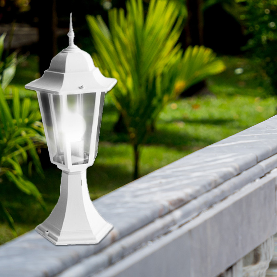 Vrtna lampa stubna 193-D bijela