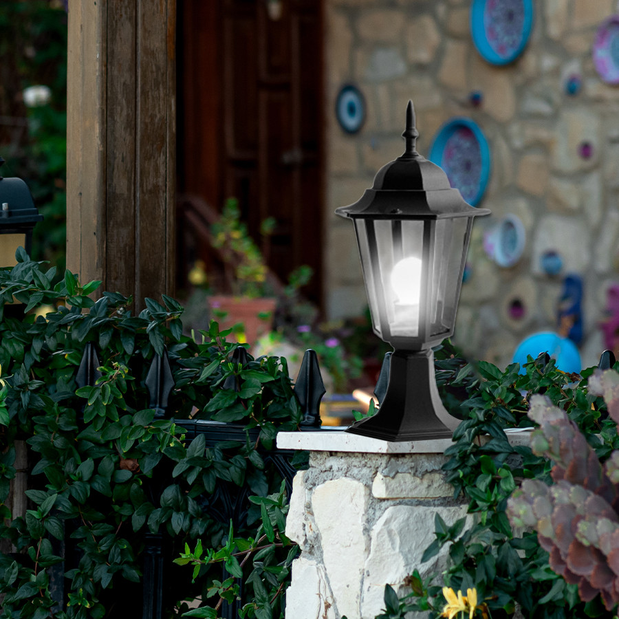 Vrtna lampa stubna 193-D crna