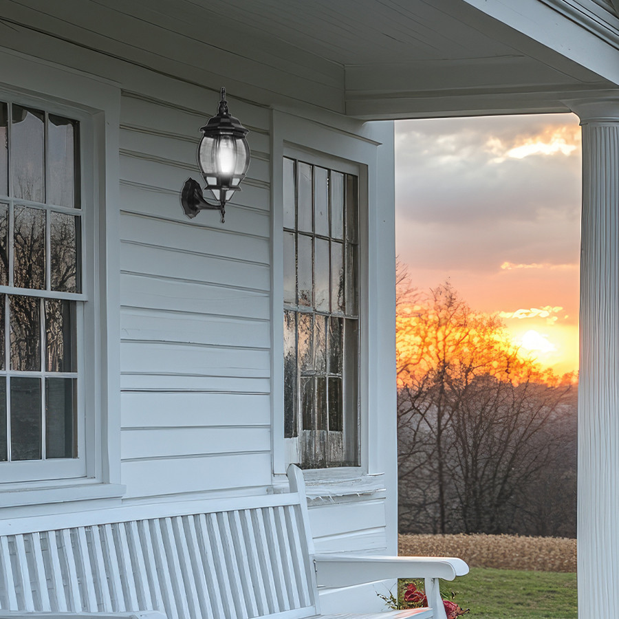 Vrtna lampa zidna 194-B crna