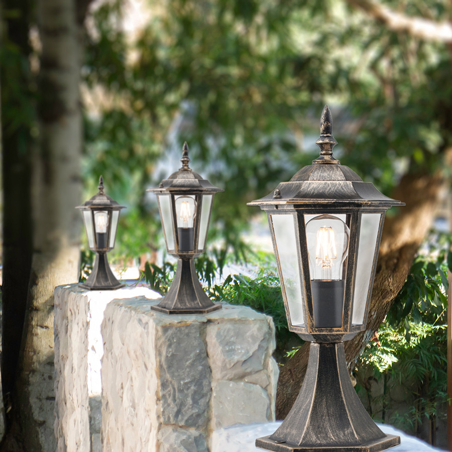 Vrtna lampa stubna Wolton ML-1003 staro zlato