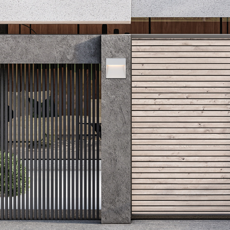 Vrtna lampa LED zidna Mendel ML-4502 kvadratna bijela