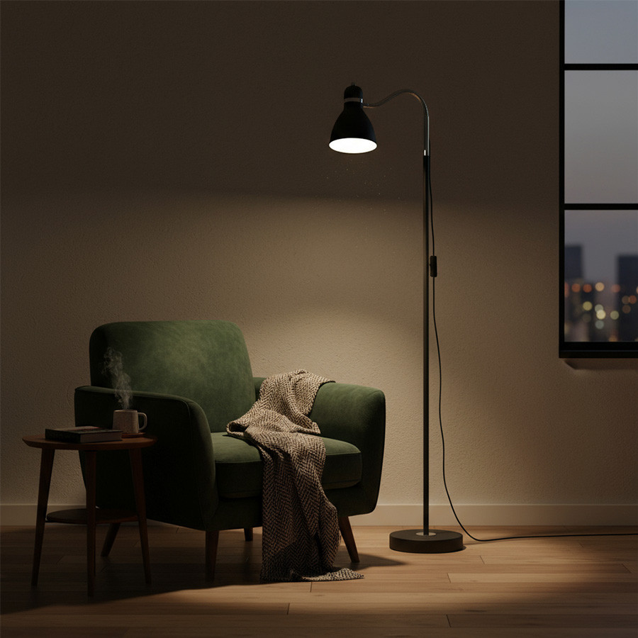 Podna lampa Tresor ML crna