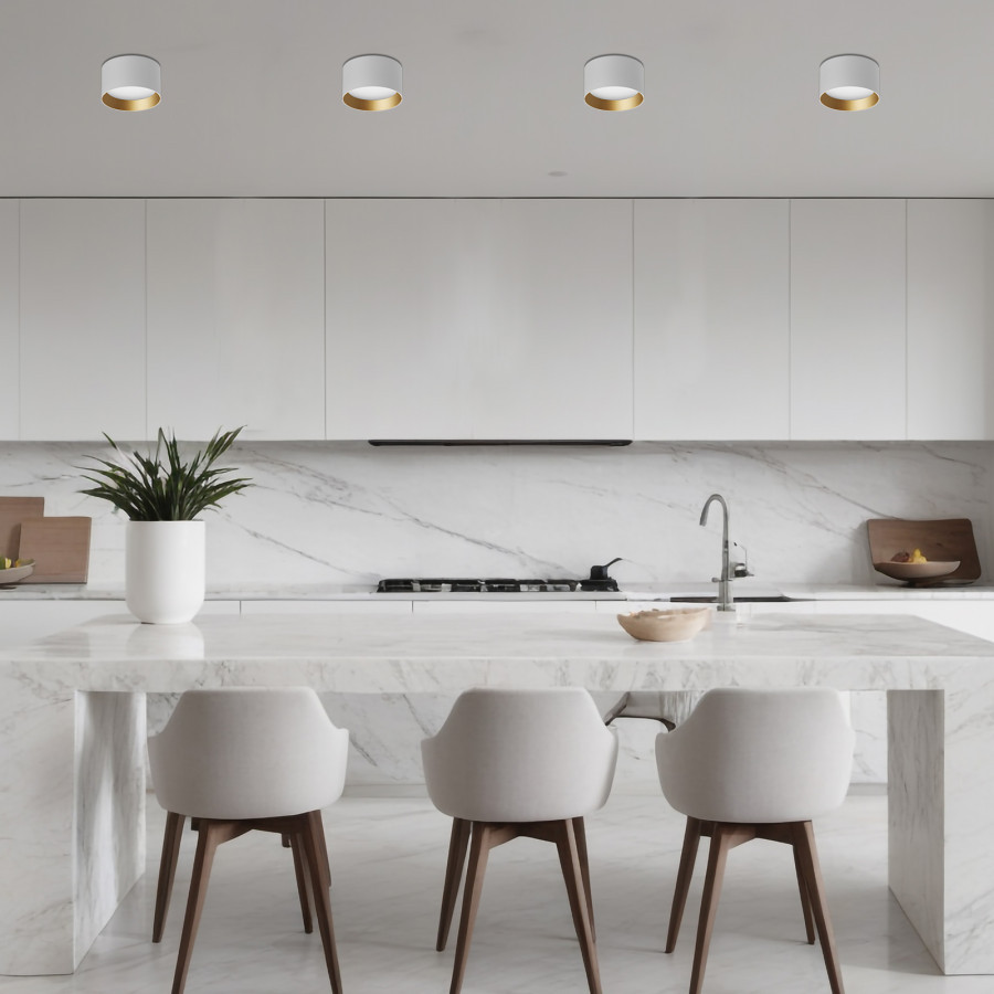 LED downlight Hojlund ML-0811H-6W nadgradni bijela+zlatna