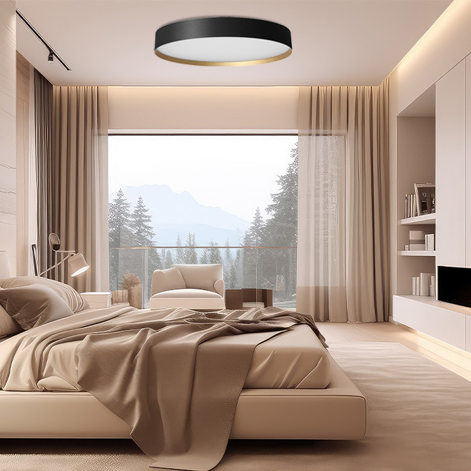 Plafonjera LED Arneta MSL-0292H-100W Crna+Zlatna