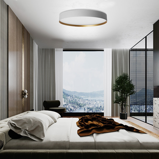 Plafonjera LED Arneta MSL-0292H-100W Bijela+Zlatna