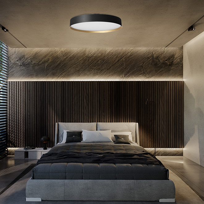 Plafonjera LED Arneta MSL-0293H-120W Crna+Zlatna