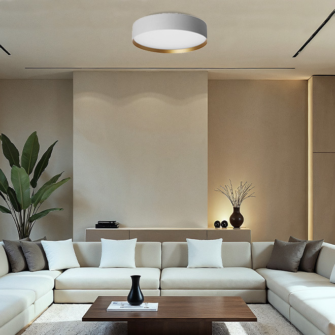 Plafonjera LED Arneta MSL-0291H-50W Bijela+Zlatna