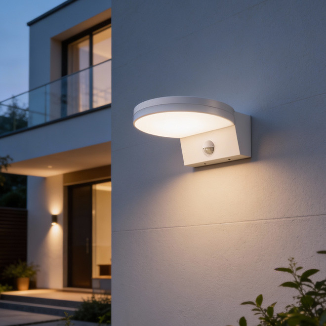 Vrtna lampa LED zidna sa senzorom ST107 15W Bijela