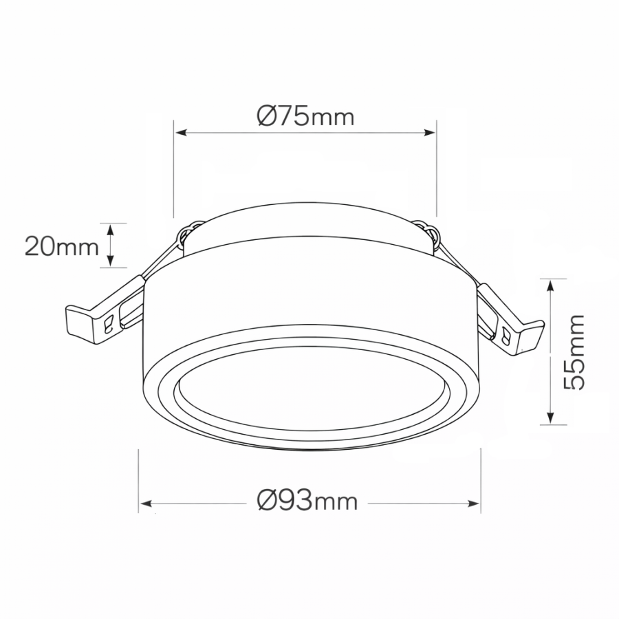 LED downlight Conway ML-D090-10W Crni