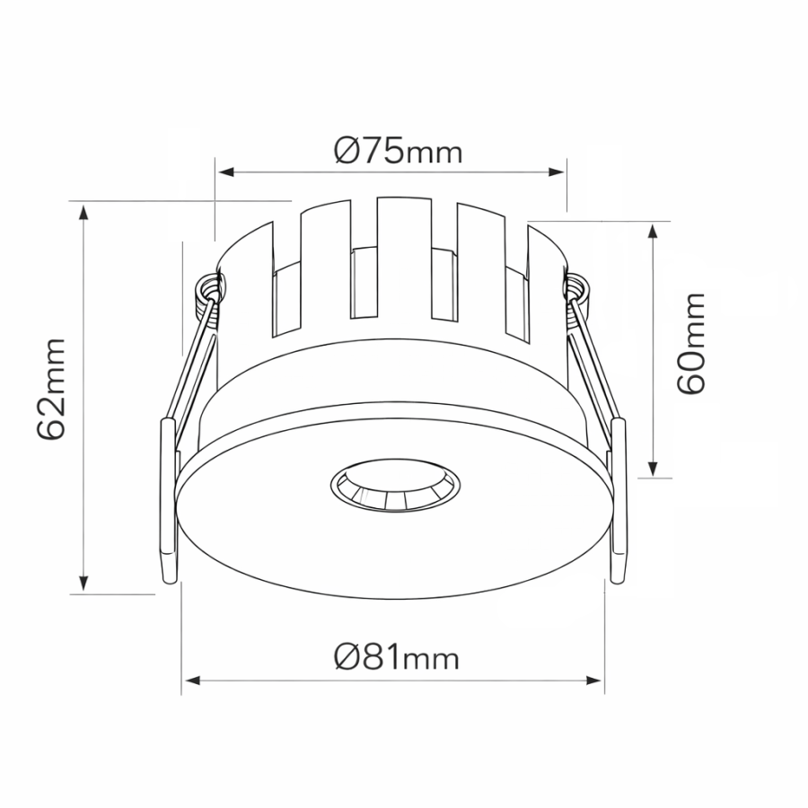 LED downlight Lyra ML-1106-10W 3000K crni