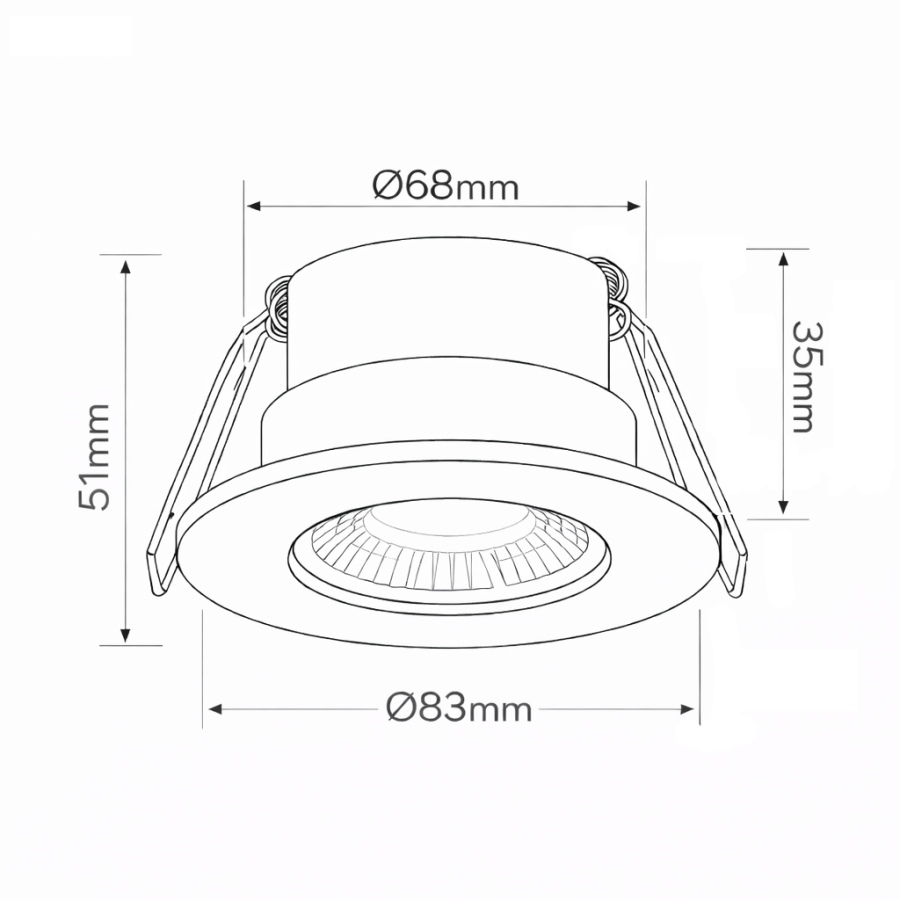 LED downlight Kvark ML-5FHJ21 5W 3000K-4000K-5000K bijeli