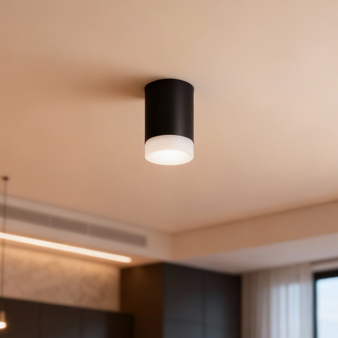 Downlight E-light nadgradni Abott EL-2383-01 Crni