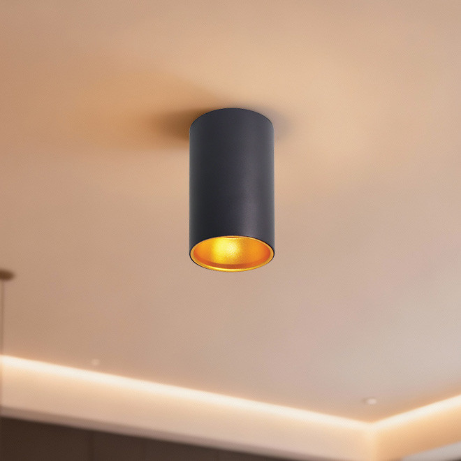 Downlight E-light nadgradni Elisson EL-2387-01 Crna+Zlatna