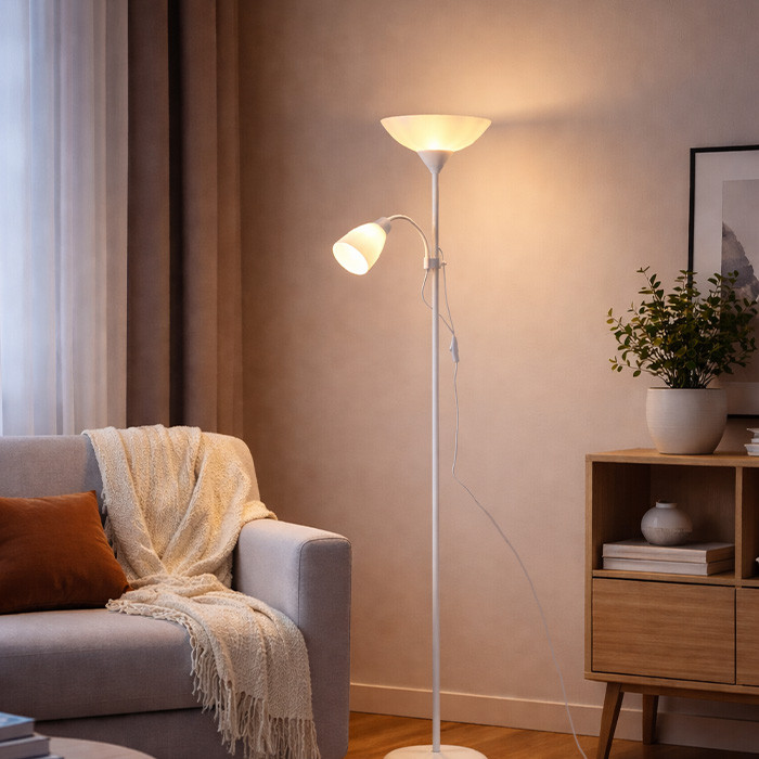 Podna lampa E-light Hester EL-028-2F Bijela