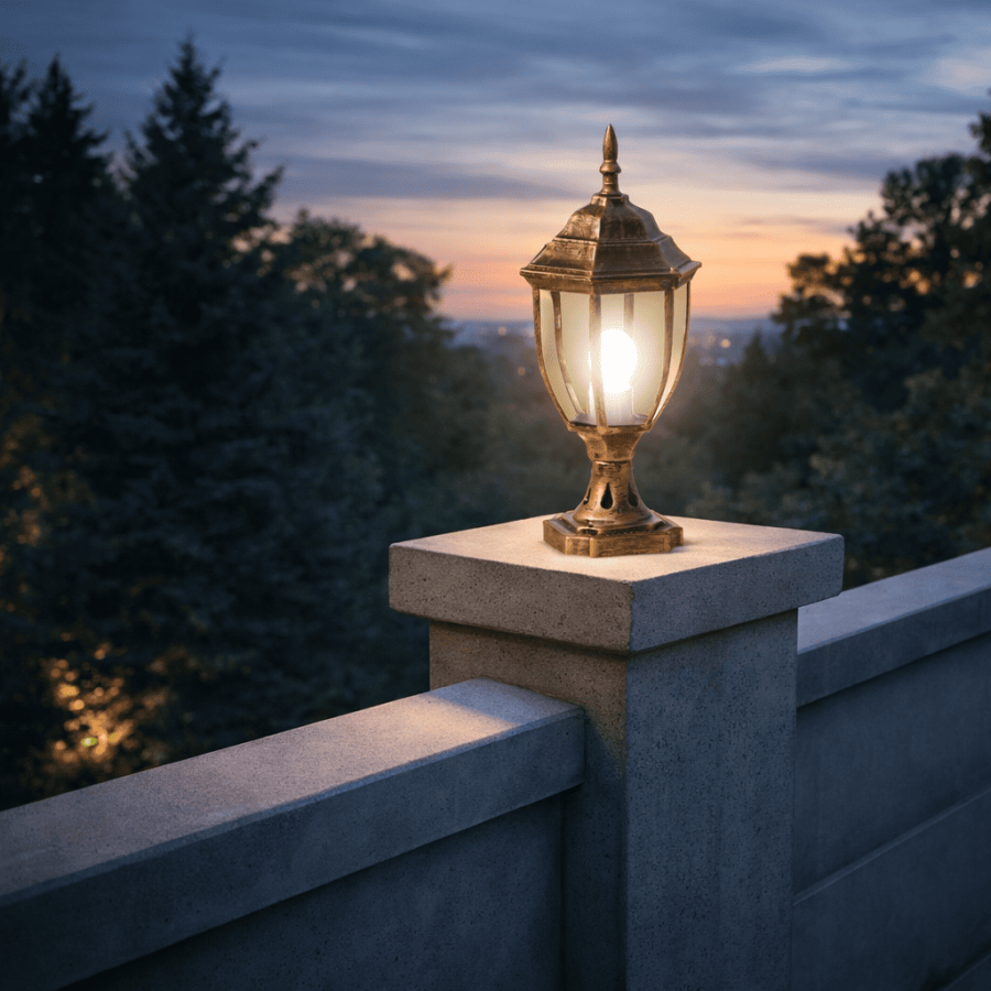 Vrtna lampa stubna Dagglas ML-NF-647-1S Staro zlato