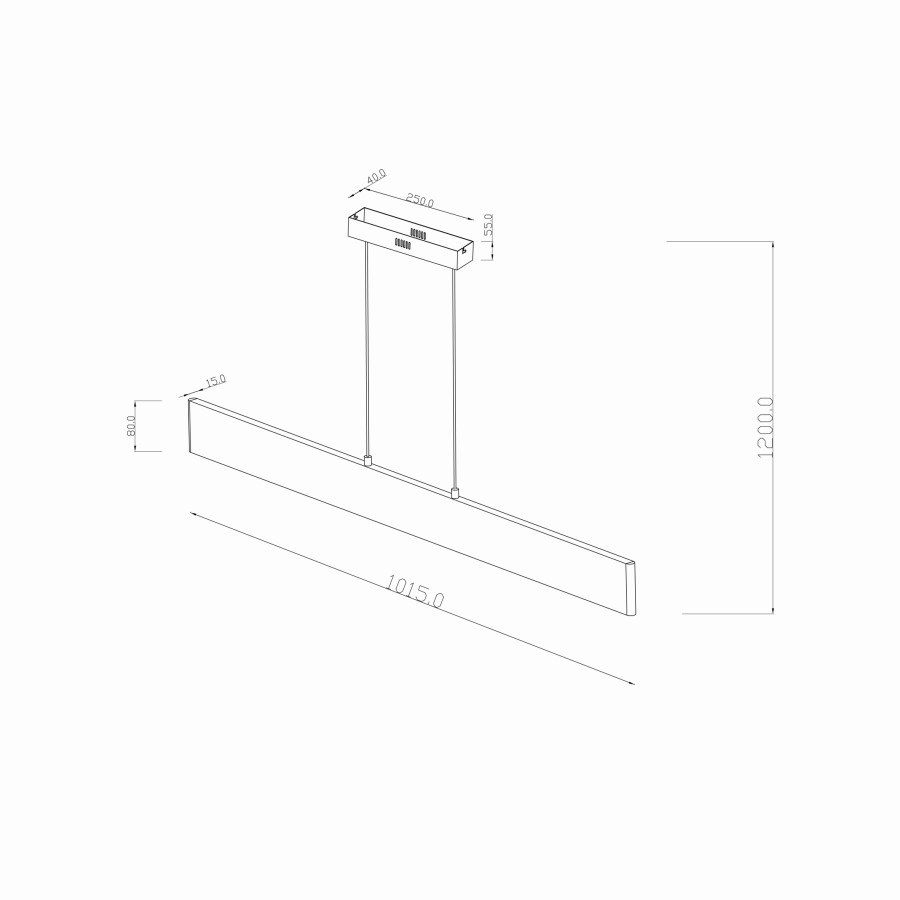 Visilica LED Boston PT-LED 1016 18W 4000K smedja