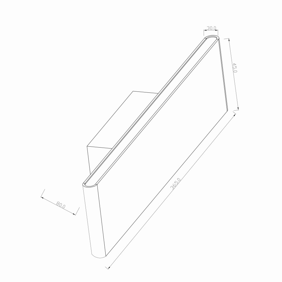 Zidna lampa LED Boston PT-LED 1016W 12W 4000K smedja