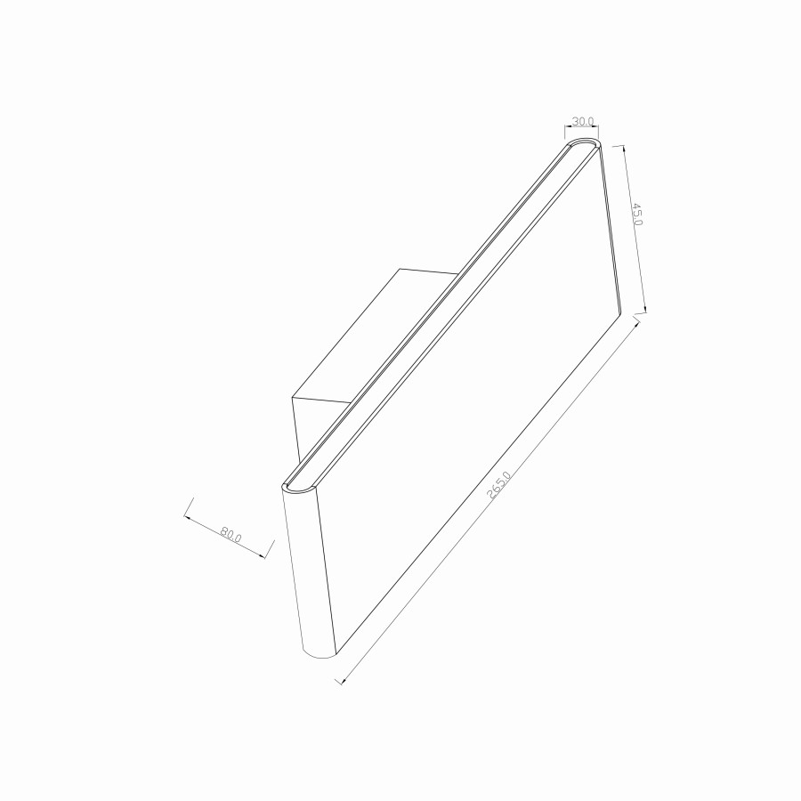 Zidna lampa LED Boston PT-LED 1016W 8W 4000K smedja