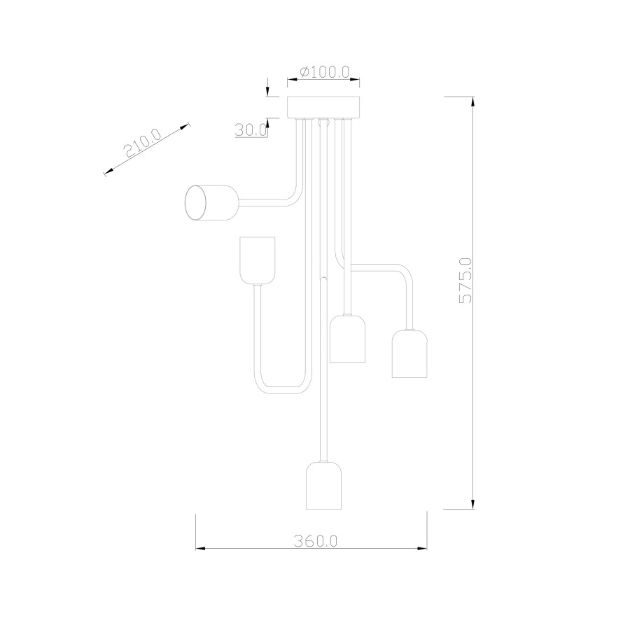 Luster Hanover ML-20180398C 5XE27