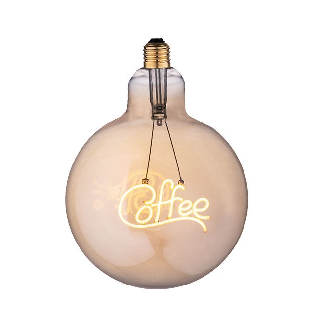 LED filament sijalica E-light ML-G125 4W 220K coffee