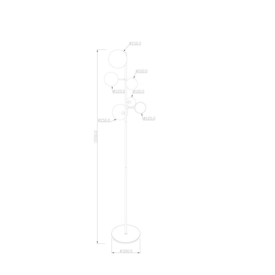 Podna lampa Tara ML-0408-06-F