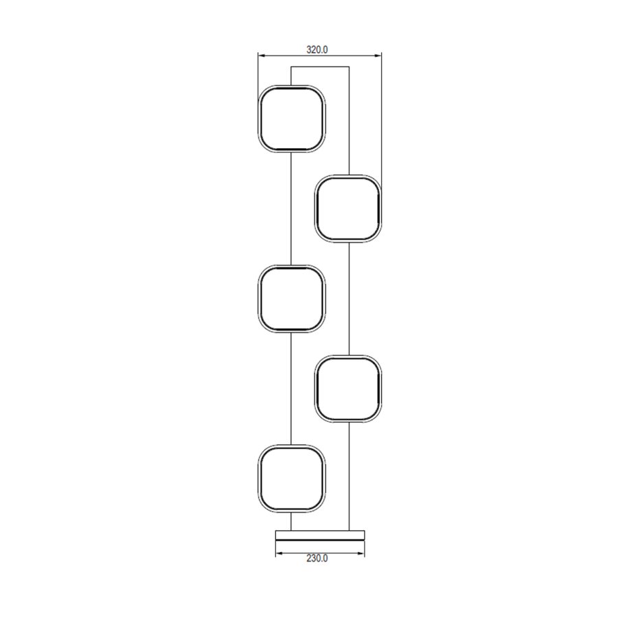 Podna lampa LED Hamilton ML-221505-5F