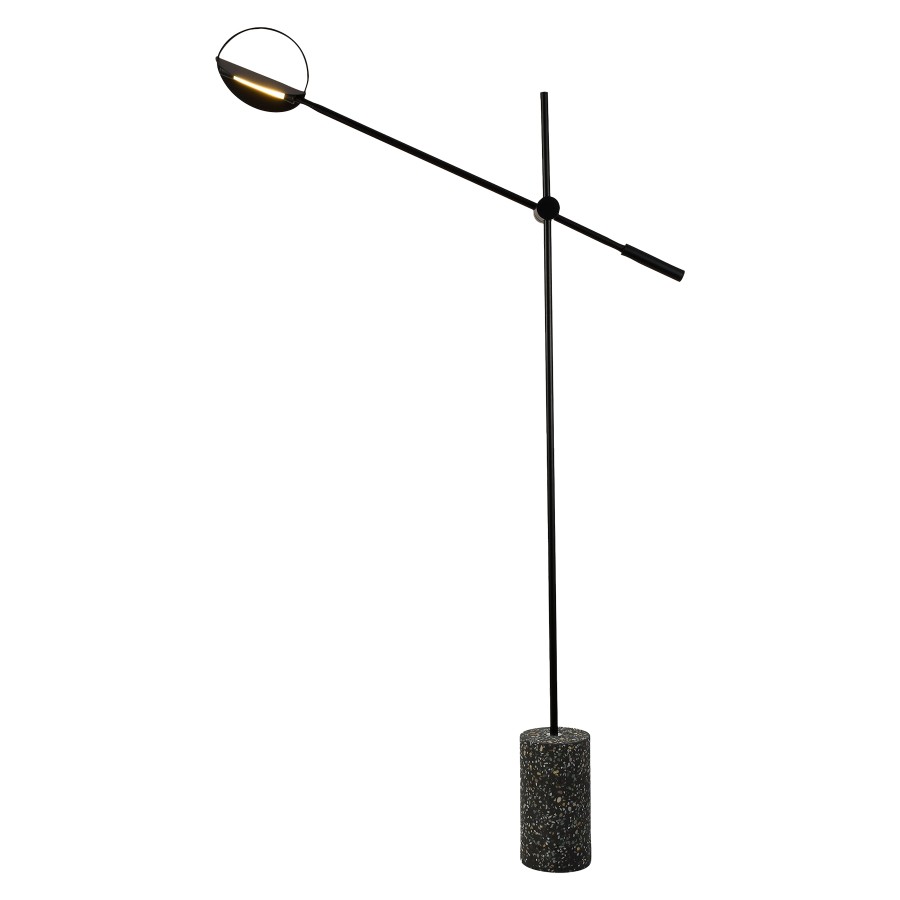 Podna lampa LED Lewis MSL-30605-F crna