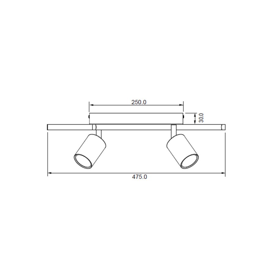 Spot lampa Mexico ML-211301-04D Crna kvadratna