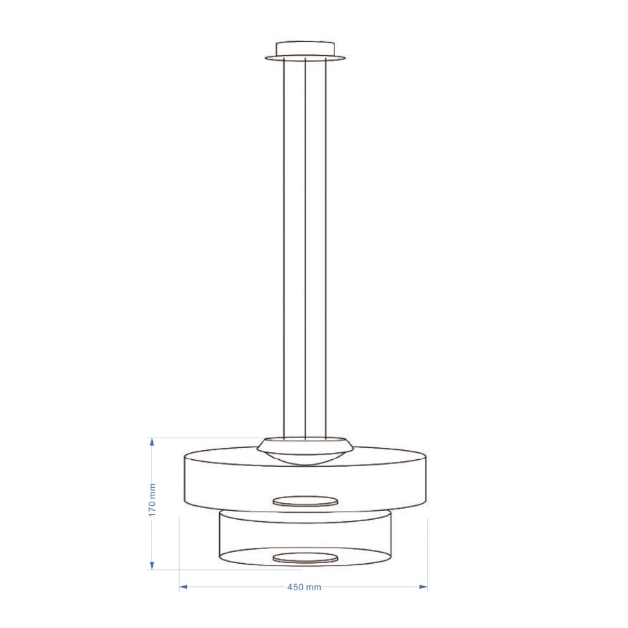 Visilica LED Rivera MSL-3802-P-B