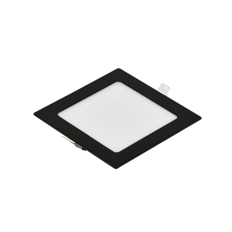 LED panel E-light 12W kvadratni ugradni 4000K crni