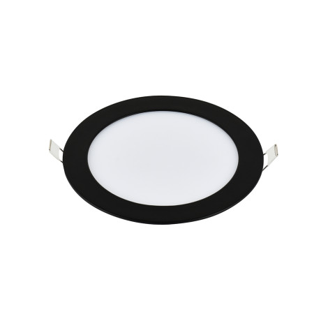 LED panel E-light 18W okrugli ugradni 3000K crni